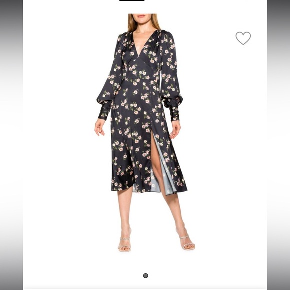 ALEXIA ADMOR Elysa Bishop Sleeve Fit & Flare Midi Dress Size 6 - Picture 11 of 11